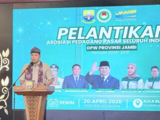 Lantik Kepengurusan DPW APPSI Jambi, Sudaryono: Aktif Bantu Pedagang dan Dukung Program MBG